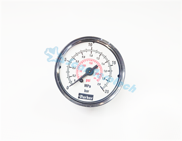 0-20 BAR Pressure gauge 1/4" Rear connection